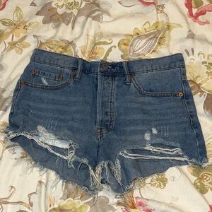 Jessica Simpson Blue Distressed Jean Shorts
